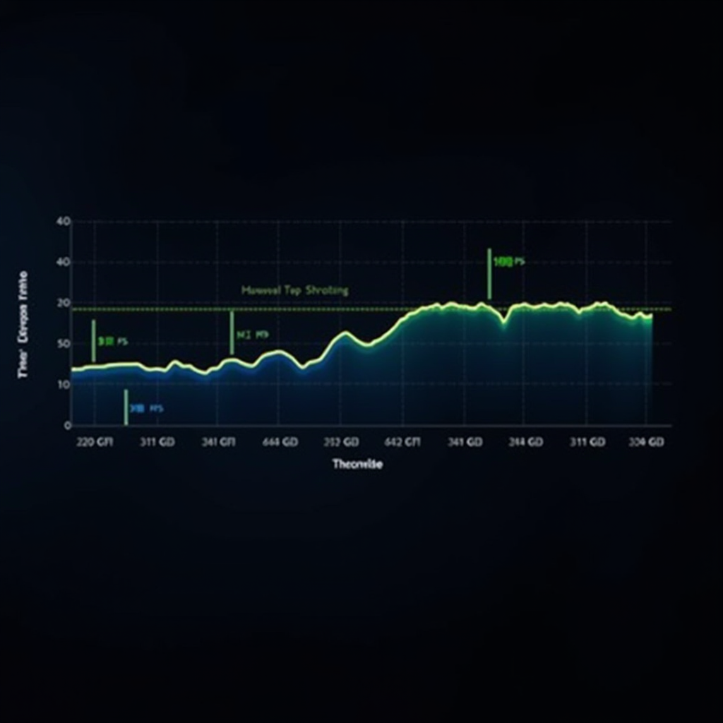 Line graph showing frame rate performance over time for both chipsets playing Call of Duty Mobile, with 120 FPS target line, actual performance curves in neon blue and green, and thermal throttling events marked with vertical indicators on dark grid background